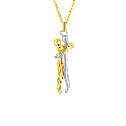 Embrace Forever – Adjustable Hugging Couple Pendant Necklace for Lovers